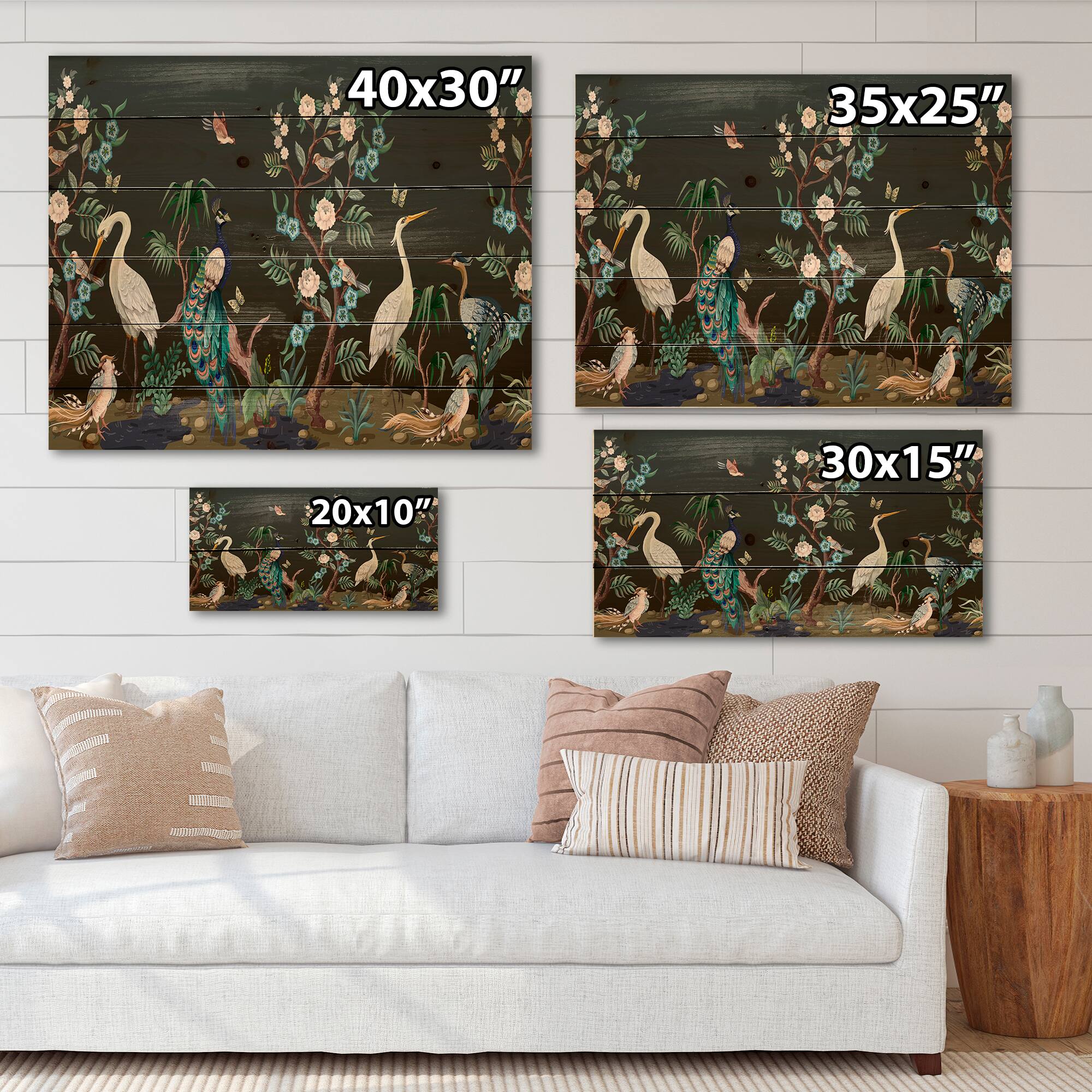 Designart - Chinoiserie With Birds and Peonies IV